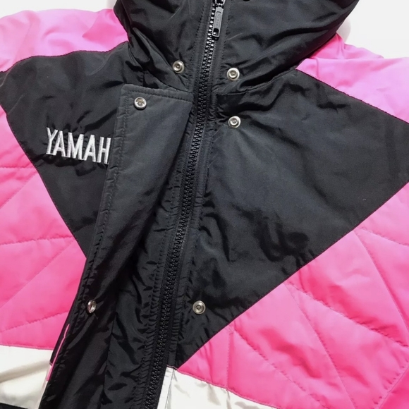 Vintage Women’s YAMAHA Ski Snowmobile Jacket Pink Rare 1990s Size Large Coat - Picture 5 of 9